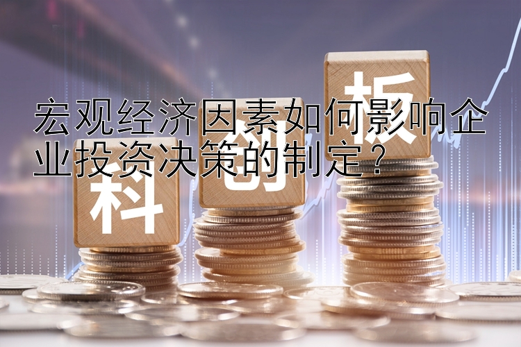 宏观经济因素如何影响企业投资决策的制定？