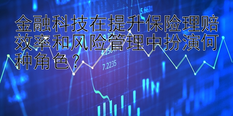 金融科技在提升保险理赔效率和风险管理中扮演何种角色？