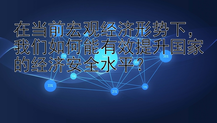 在当前宏观经济形势下，我们如何能有效提升国家的经济安全水平？