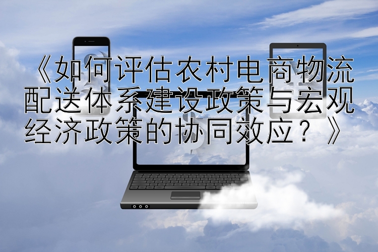 《如何评估农村电商物流配送体系建设政策与宏观经济政策的协同效应？》