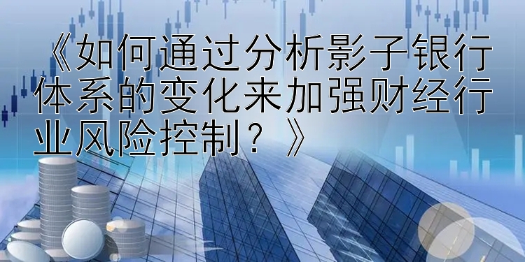 《如何通过分析影子银行体系的变化来加强财经行业风险控制？》