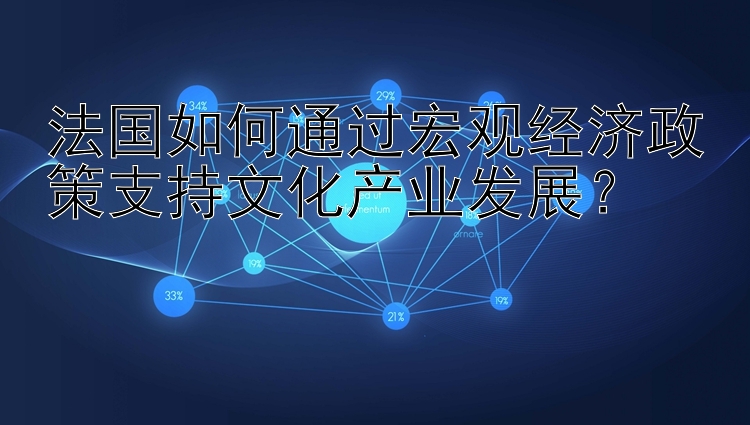 法国如何通过宏观经济政策支持文化产业发展？