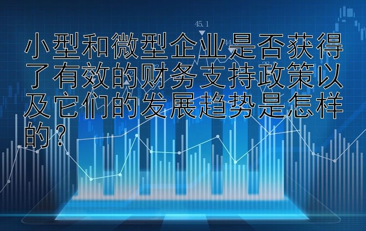 金牌时时彩小型和微型企业是否获得了有效的财务支持政策以及它们的发展趋势是怎样的？