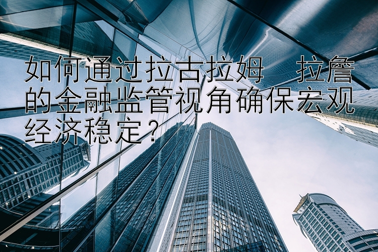 如何通过拉古拉姆・拉詹的金融监管视角确保宏观经济稳定？