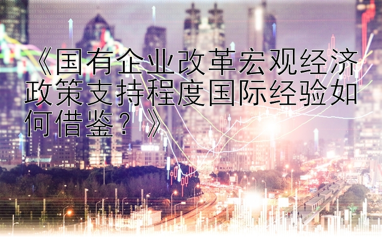 《国有企业改革宏观经济政策支持程度国际经验如何借鉴？》