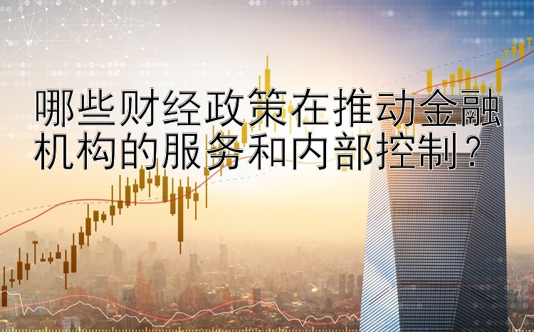 哪些财经政策在推动金融机构的服务和内部控制？