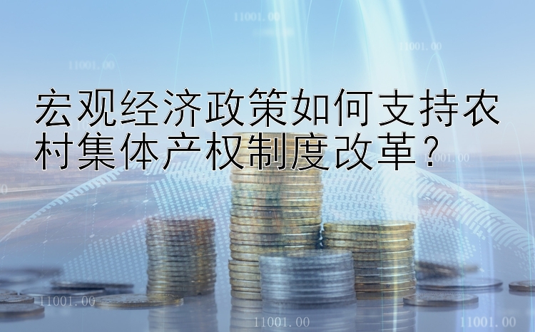 宏观经济政策如何支持农村集体产权制度改革？