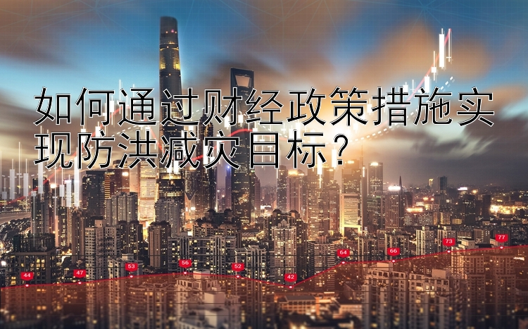 如何通过财经政策措施实现防洪减灾目标？