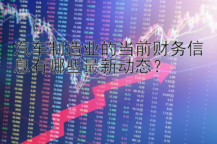 汽车制造业的当前财务信息有哪些最新动态？